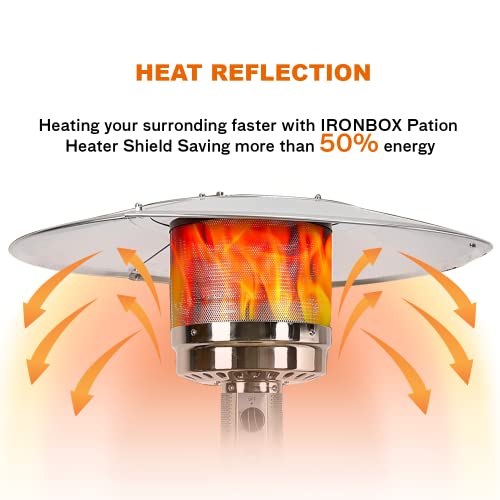 2 Units Patio Heater Reflector Shield, Aluminum Patio Geater Replacement Parts For Outdoor Propane Heater Patio Heaters Ennegy Saving,Windshield,Dustproof #TOP1