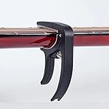 Black ABS Plastic Guitar Capo with String Winder and Pin Puller, Easy-Clamp Design, Metal Spring, So