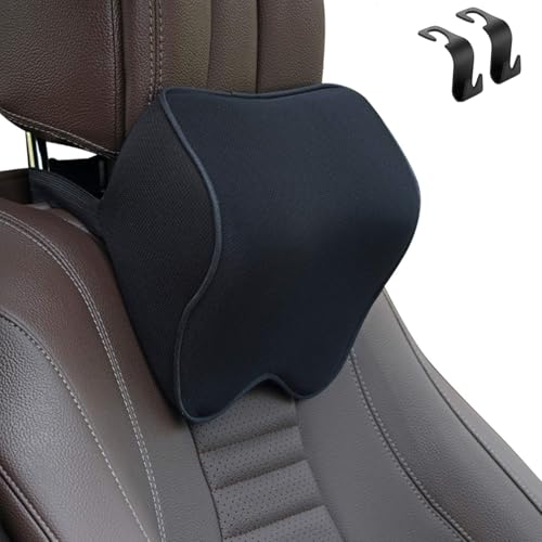 Image of Car Neck Rest Pillow, Memory Foam Head & Neck Support Cushion for Car Seat & Office Chair, Black (sdasdad)