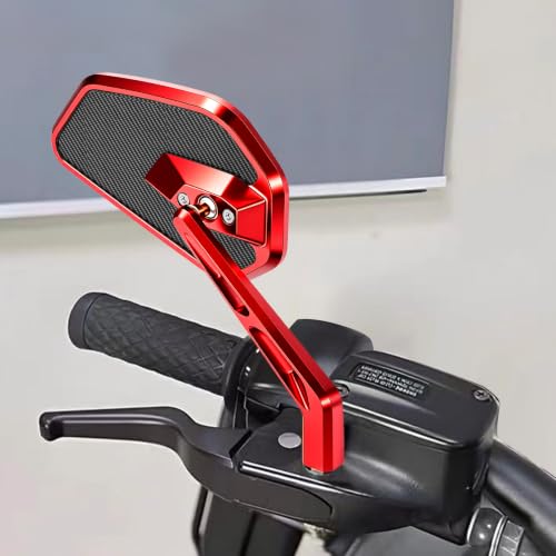 Image of Motorcycle Red Carbon Fiber Rearview Mirrors for Harley Davidson