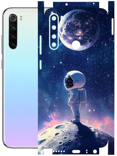 Image of AtOdds - Full Body Back Screen Guard Protector Film - Lamination Wrap Skin Sticker Compatible with REDMI Note 8 | Scratchproof Matte Finish (Moon)