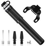 【Válvula de dos en uno】No es necesario cambiar la válvula. La mini bomba de bicicleta viene con 2 válvulas Presta y Schrader, es la mini bomba de bicicleta perfecta para bicicletas de carretera y de montaña, lo que la hace hermética y no tienes que preocuparte por el adaptador.