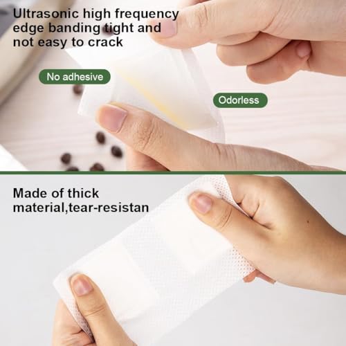 Image of 50 PCS Hanging Ear Drip Coffee Filter Bags - Portable Disposable Pour Over Coffee /Tea Filters, Japanese Non-Woven Fabric, Single Serve Travel Coffee Bags for Camping, Home & Office