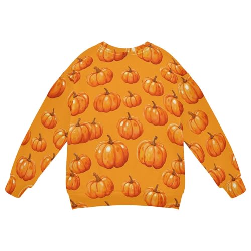 JUNZAN Fall Pumpkins Little Boys Sweatshirt Hoodie Crewneck Hoodie for Boys Athletic 4T2