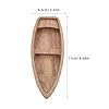 VOSAREA 2pcs Wooden Canoe Model Unfinished Miniature Wooden Boat Decor Rustic Decorative Boat Canoe Craft for Centerpiece Home Office DIY Project Supply #1