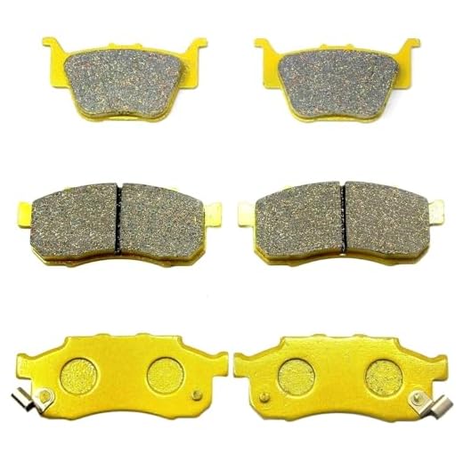 Master Chen Front Rear Brake Pads Brakes for Honda Pioneer 500 SXS500M2 700 SXS700M2 D 700-4 SXS700M4 2015 2016 2017 2018 2019 2020 2021 06451/06452-HL3-A00 06435-HN8-016 FA712 FA713 FA373 MC0006