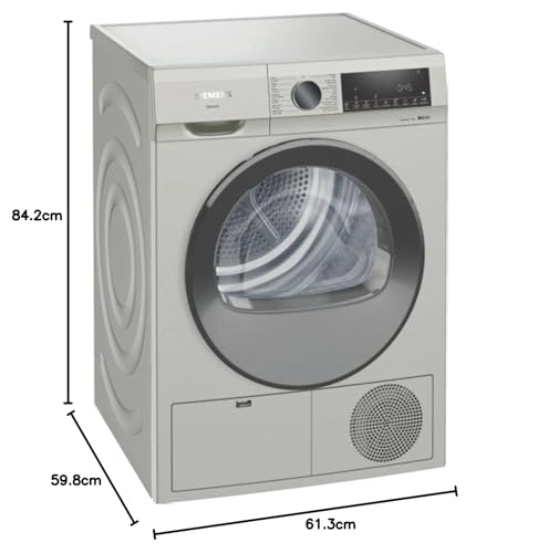 Siemens IQ 300, 9 Kg Heat Pump Dryer with Auto Dry Technology, German Engineering, Silver, WQ41G20XGC