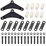 Trailer Shackle Kit, Heavy-Duty Trailer Leaf Spring Kit for Double Eye Springs (3.5K-7.2K Axles), 312L Shackle Straps, with Installation Hardware and Anti-Rust Coating, Durable Trailer Repair Parts