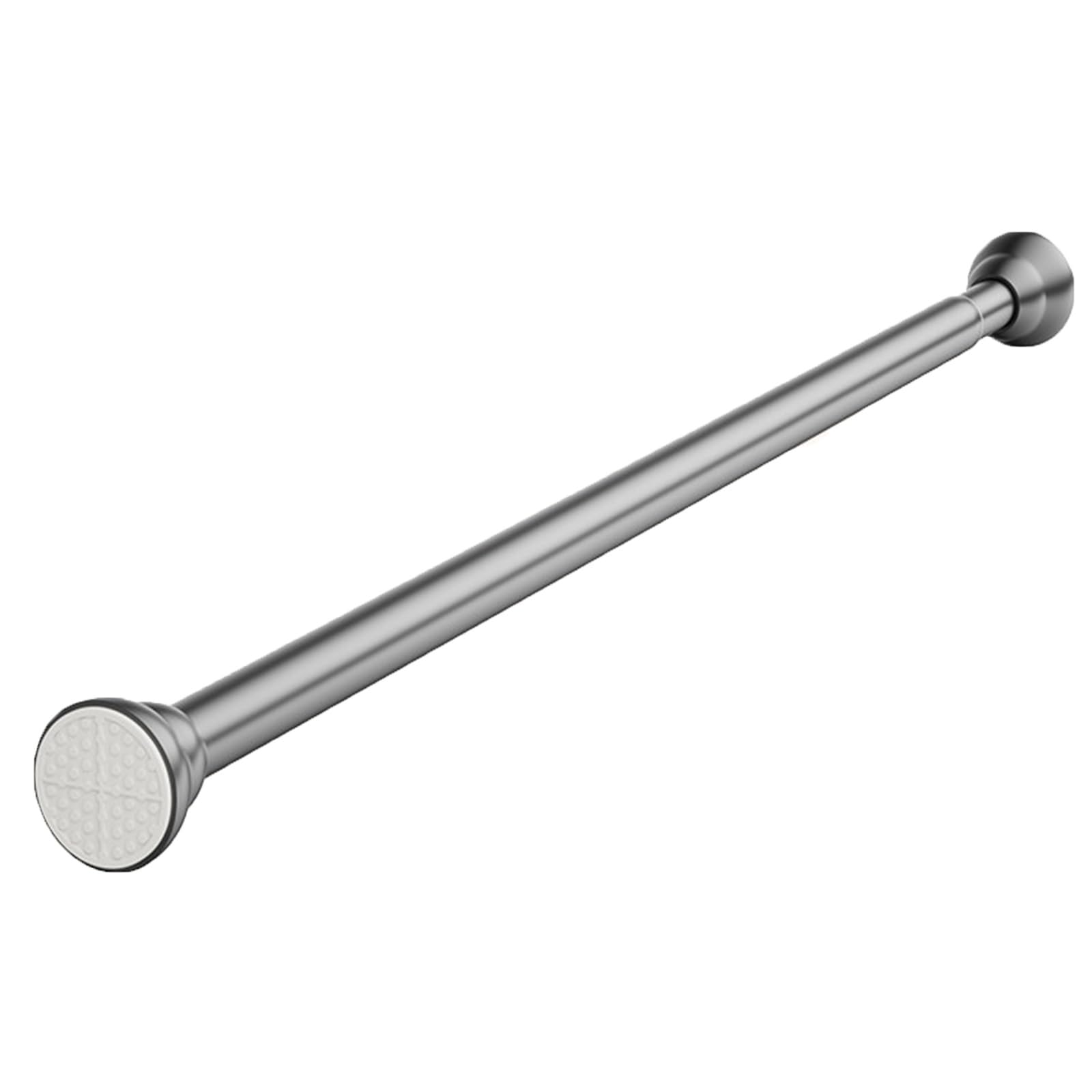 Stainless Steel Shower Curtain Rod, Nonslip Tension Curtain Rod, 10-78 in No Drill for Bedroom Bathroom Closet Kitchen(Grey,128-200cm/51-78in)