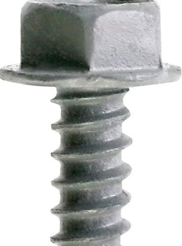 Close-up view of the hex head and upper threaded portion of the Simpson Strong-Tie E1B1414B screw.