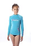 MADCAP Girls Rash Guard Long Sleeve Swimwear Swim Surf Shirt Top UV Sun Protection for Toddler and Teen Girls 4-16 Years Old (Blue, XXX-Small / 4)