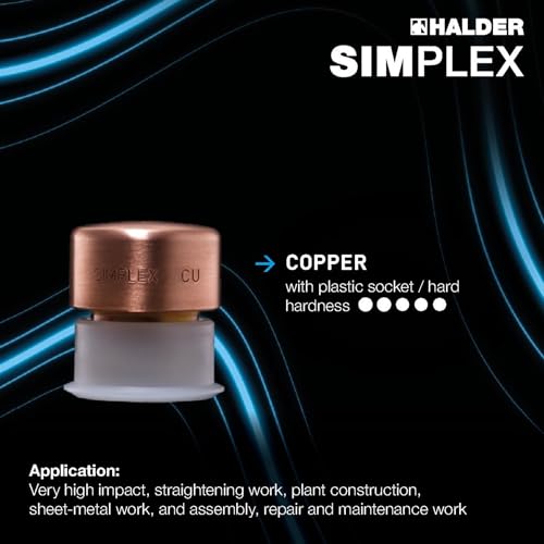 Image of Halder 3804.040 Simplex 1.57 in. Replacement Copper Face Insert