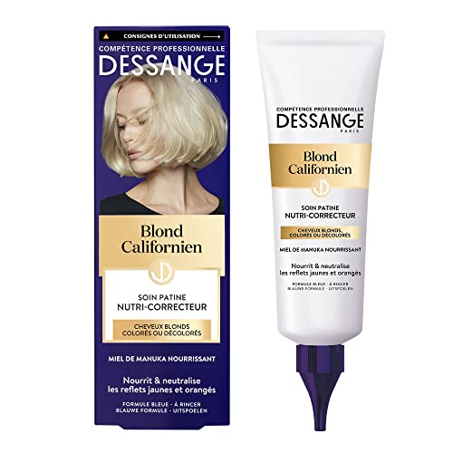 Dessange - Soin Patine Nutri-Correcteur - Formule Enrichie au Miel de Manuka - Pour Cheveux Blonds ou Décolorés - Blond Californien - 150 ml