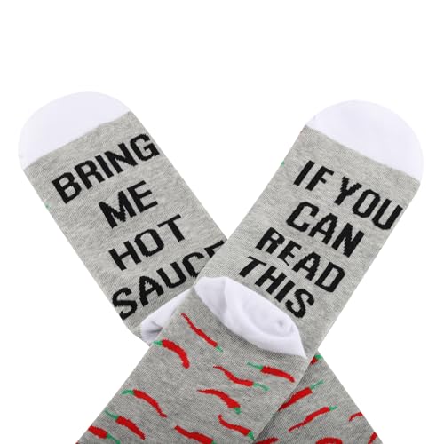 G2TUP 1 Pair Hot Sauce Lover Gift If You Can Read This Bring Me Hot S Socks Food Service Design Socks Spicy Gifts4