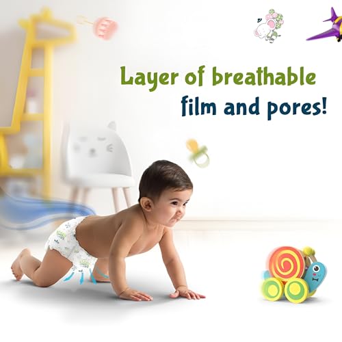 Image of Dry Comfort Baby Diaper Pants Advanced Soft |Extra Large (XL) | 12-18 Kg |Pack of 2 |52 Pieces| Up to 12 Hours Protection, Prevents Leakage, Wetness Indicator