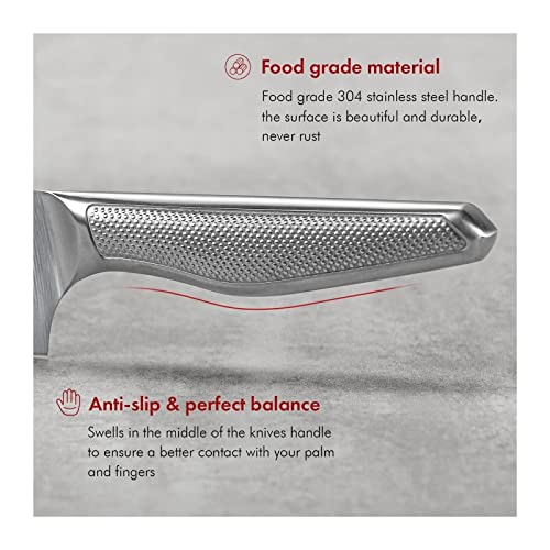 9pcs Küchenmesser Set Deutsch 1.4116 Edelstahlkoch Messer Japanische Kiritsuke Santoku Cleaver Slicing Utility Messer (Color : K9PCS)