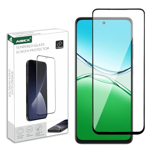 Image of AIBEX Tempered Glass for Oppo K13x 5G | 9H Hardness | Anti-Glare & Anti-Fingerprint | Water Resistant | Edge-to-Edge Full Screen Protector | Bubble-Free Installation