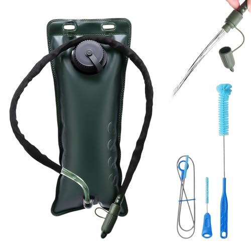 Swavitie Bolsa Hidratación 2.5L Bolsa de Agua para Mochila Hidratación Vejiga de Hidratación Sin BPA Bolsa de Agua Deportiva a Prueba de Fugas con Kit de Cepillo de Limpieza para Ciclismo Escalada Sen