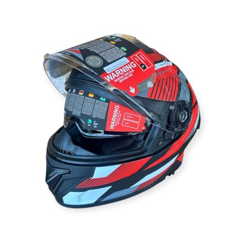 Image of SMK Typhoon Sparko Dual Visor Full Face Helmet, ISI DOT ECE 22.06 Certified