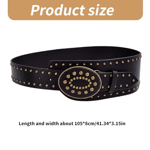 Wide Waist Chain Studded Buckle Punk Chain Simple Belt For Women Proms Club Party For Jeans Dresses4