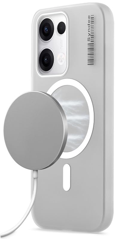 Image of Mr. Case Back Cover for Oppo Reno 13 5G Elegant Frosted White Translucent Back | Only Compatible with Wireless Magnetic Accessories | Anti-Scratch Shockproof Phone Case - White