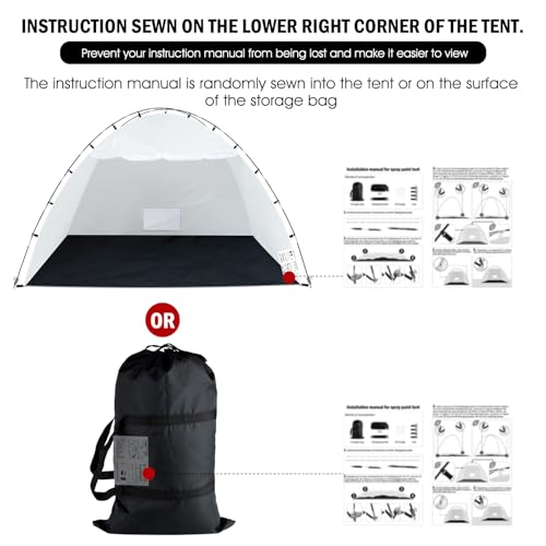 Image of Portable Paint Booth Tent,Siebwin 10(L)x10(W)x6.2(H)ft Spray Paint Tents with Built-in Floor & Mesh Screen & Windproof Hooks, Painting Tent Station for Furniture DIY Hobby Tool, Spray Paint Shelter