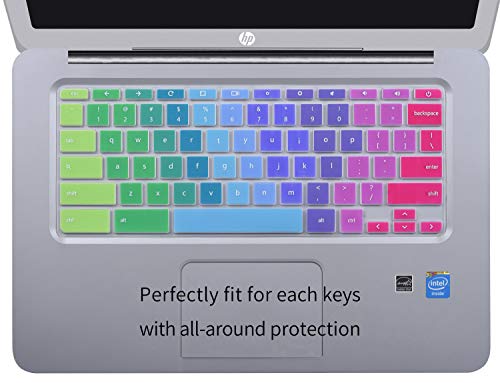 Protector de teclado colorido para HP Chromebook 14 pulg miniatura 5