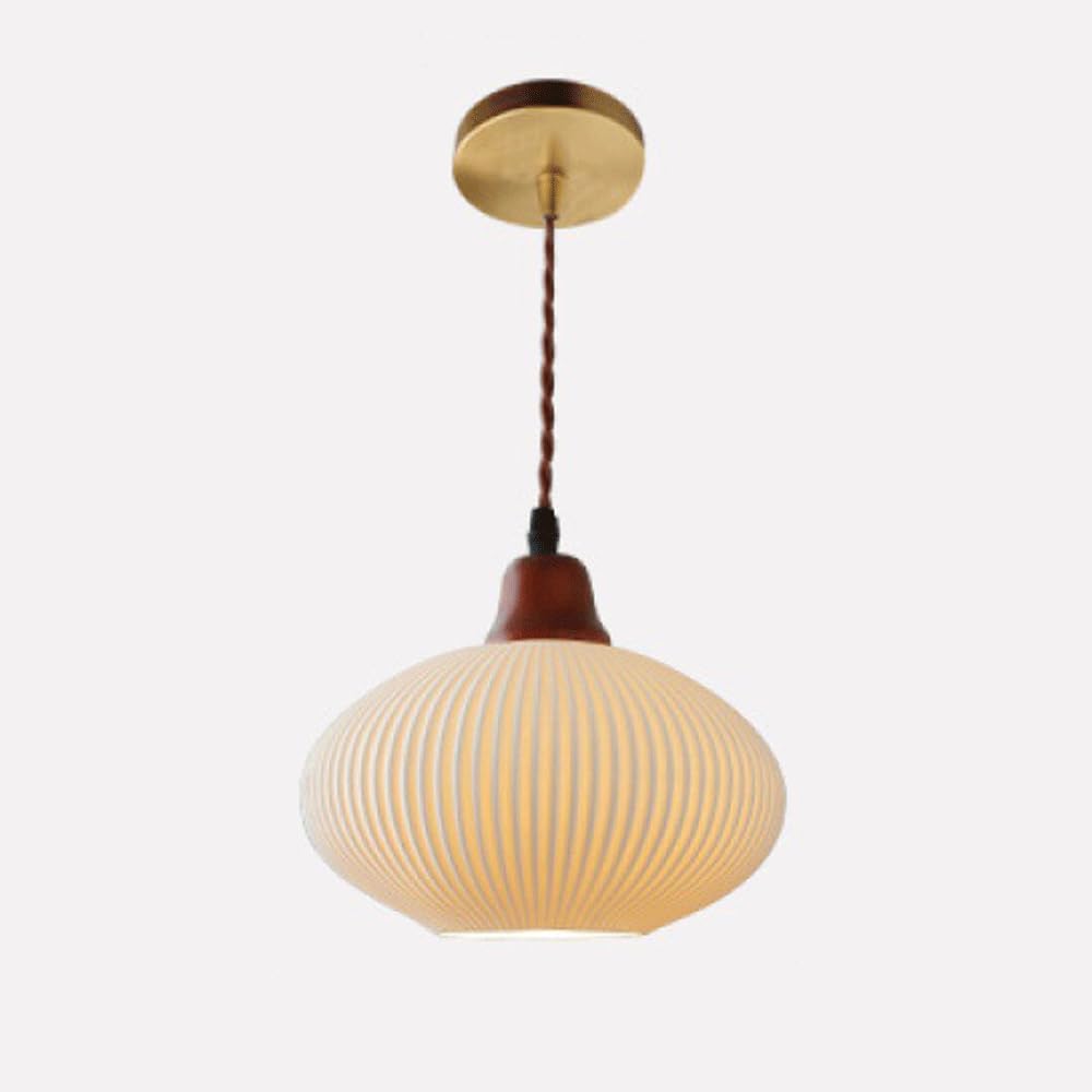 Lustre de bar de salle à manger wabi-sabi, suspension lanterne blanche en céramique E27 salon