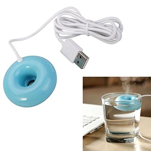 Creative Doughnut Shaped Mini USB Air Humidifier - Blue - //coolthings.us