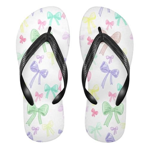 STAYTOP Colored Bows Flip Flops Sandals of Men's & Women's,Sandals Beach Slippers Shower Slides