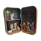 Herstellungsfunktion: Verbessern Sie Ihre Weihnachtsdekoration mit faszinierender Schönheit dieses handgefertigten Weihnachtskrippensets. Jedes Stück ist mit exquisiten Details gefertigt und zeigt eine farbenfrohe Szene, die die Geburt Jesu auf fesselnde Weise zeigt, was es zu einem Statement künstlerischer Exzellenz macht.