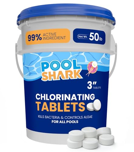 Pool Shark Swimming Pool Chlorine Tablets - 3-Inch...