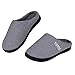 Tofern Hausschuhe Damen Herren Plüsch Pantoffeln Slippers Rutschfest Weich Bequem Herbst Winter, Grau 40/41