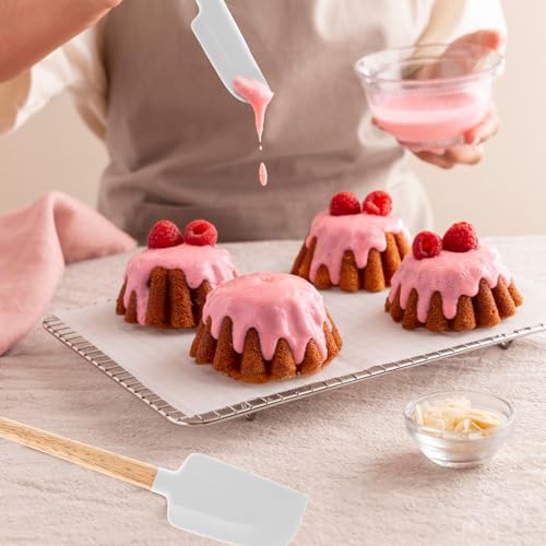 Ymapinc 576722_1_BYWMXKCK 2Pcs Silicone Spatula Wooden Handles,Ymapinc Wooden Rubber Spatula,Food-Grade Silicone & Safe & Secure,Kitchen Spatulas,Silicone Baking Spatula For Jars Blenders Stirring Mixing Cooking thumb #3