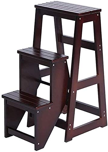 Escalera escalonada de tres niveles para organizar y alcanzar estantes de cocina