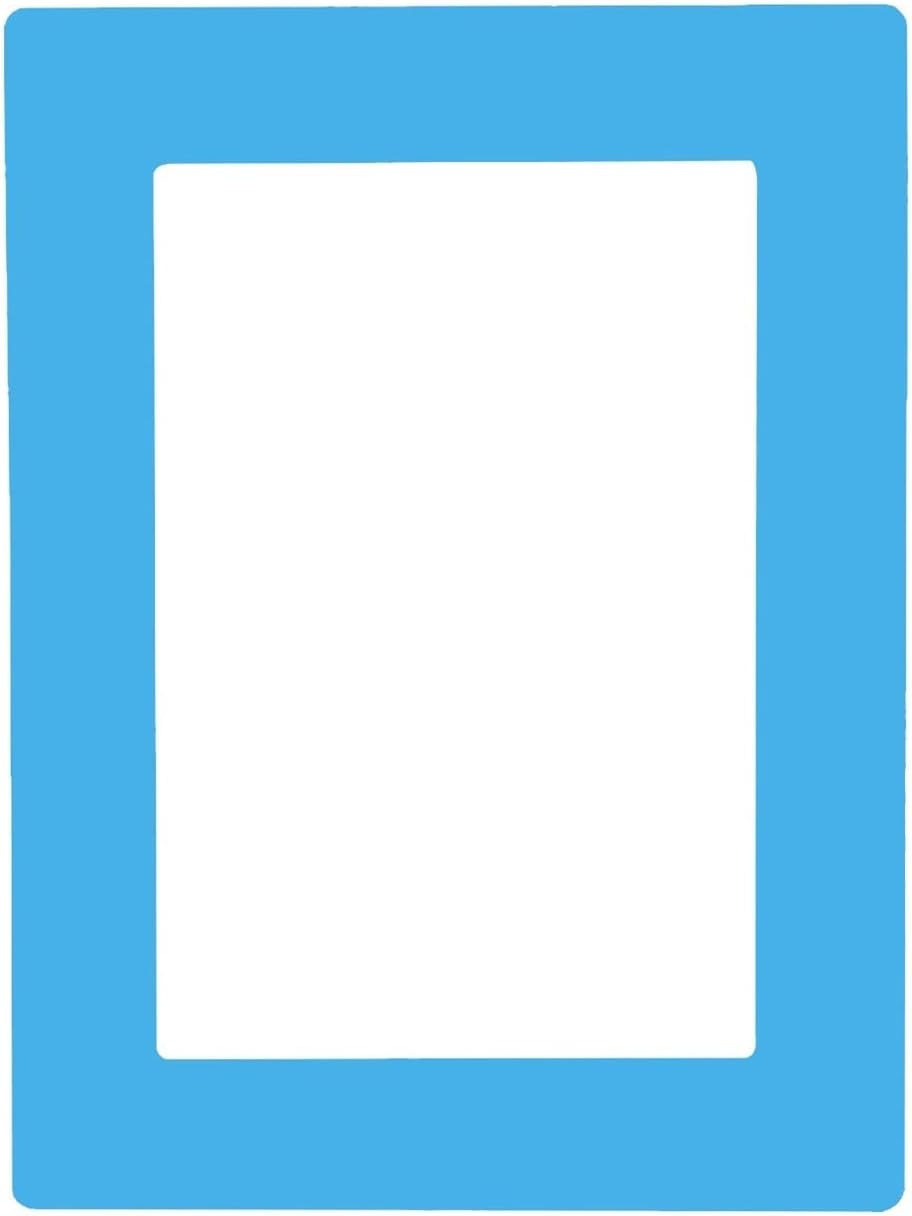 Photo Frame Magnetic Reusable Picture Decor Magnetic Refrigerator Photo Frame PVC Photo Frame Creative Photo Wall Color 5/7in Photo Frames for Wall and Tabletop Display (C (Blue 5in)