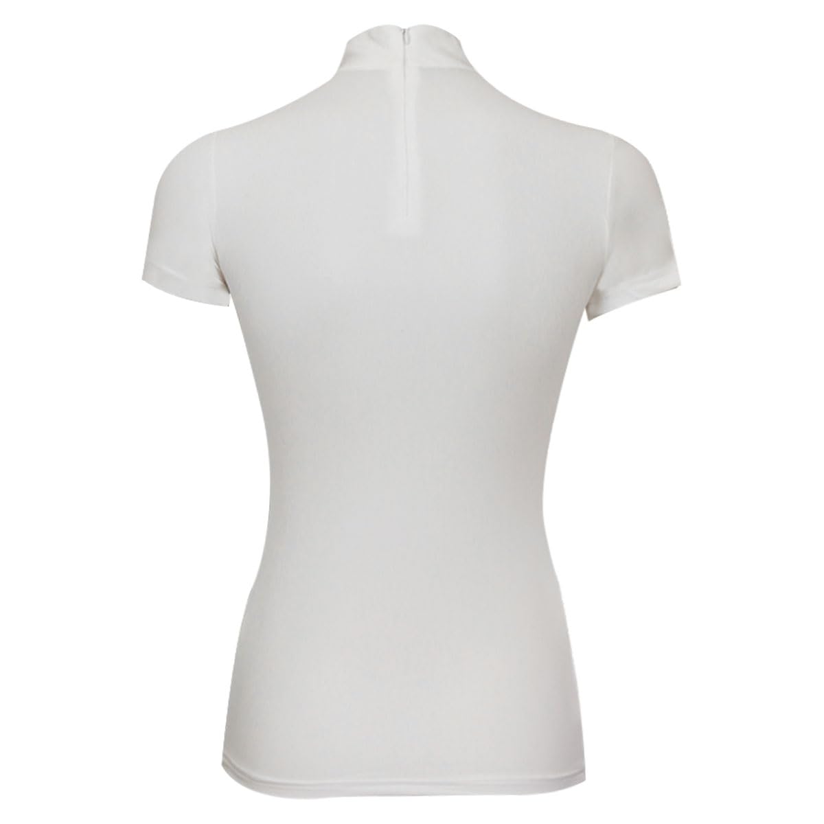 T-Shirt Concorso Donna ADA, vestibilità Aderente, Leggera e Confortevole, Ideale per l’Equitazione (M, Bianco)
