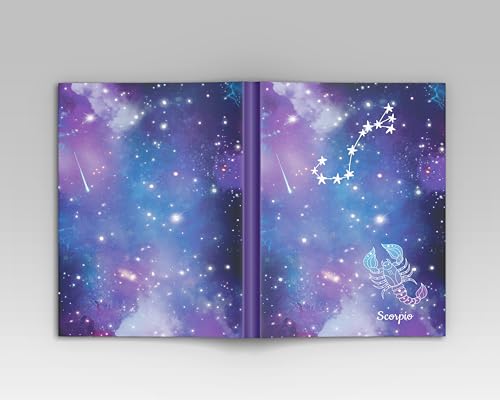 Image of AccuPrints A5 Premium Soft Bound Notebook Size 5.8 * 8.25 inches Diary for Girls and Women (144 Ruled Pages with planner, 80 GSM) (Scorpio zodiac signs)