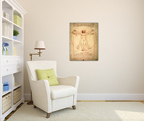 Affiche Géante Homme De Vitruve – Léonard De Vinci – Poster 91x61 Cm – Qualité Premium Pour Décoration Murale