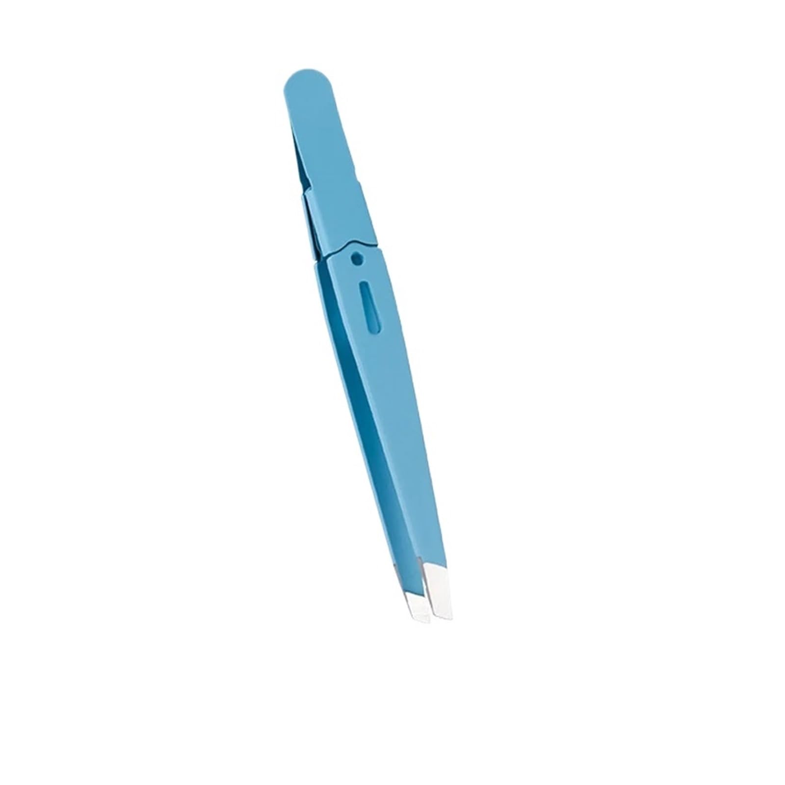 Zgxnyi Blue Eyebrow Tweezers Eyebrow Tweezer Colorful Hair Beauty Fine Hairs Puller Stainless Steel Slanted Eye Brow Clips Removal Makeup Tools(Blue)