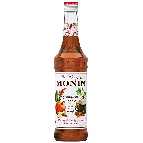 Monin Jarabe de calabaza de 70 cl, juego de 6 unidades – Spiced Pumpkin Syrup Flavouring para bebidas