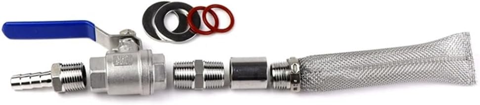 Valves, Homebrew Weldless Bulkhead Keg Convert Kit Stainless Steel 304 1 Set 1/2" Ball Valve with 15CM Or 30CM Bazooka Screen Beer Mash 1PC (Size : NO.1 6mm)