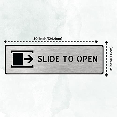 Image of CVANU 1pc Silver Acrylic SLIDE TO OPEN Self-Adhesive Sign Board for Office /Hospital /Cafe Sign Board c83