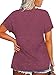 Plus Size Shirts for Women 2X Summer Short Sleeve V Neck Tops Wine Red 18W