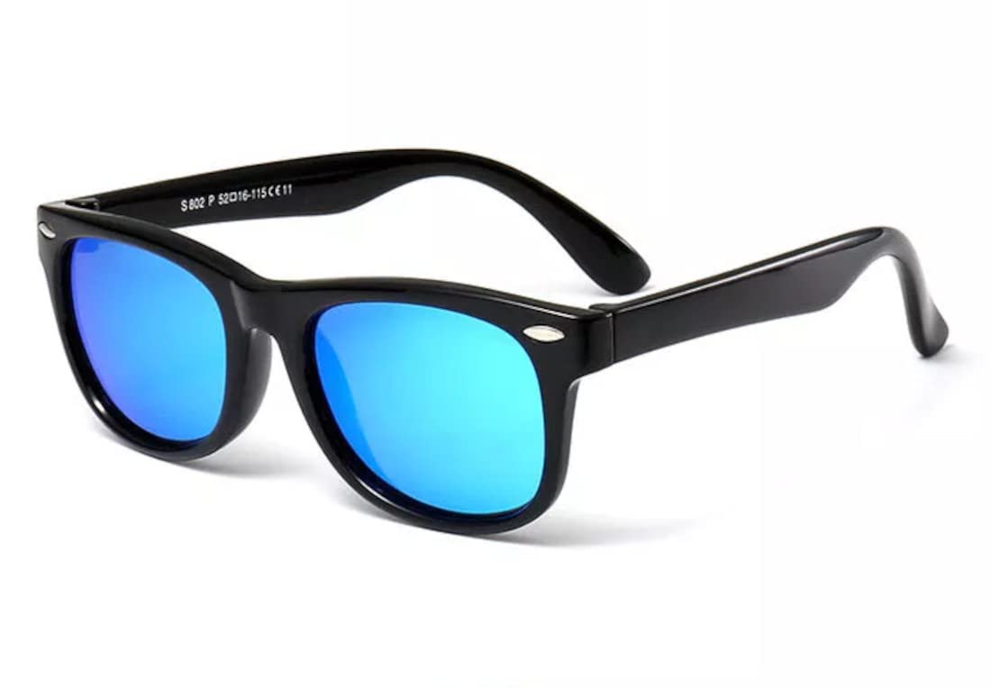 ELEGANTEKids Polarized Sunglasses TPEE Rubber Flexible Square Sunglasses for Boys Girls Age 3-10, 100% UV Protection
