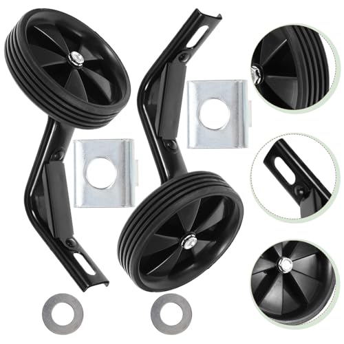 Ruedas de entrenamiento SOPOTUTU 12-16 pulgadas negras con soporte estabilizador para bicicleta miniatura 7