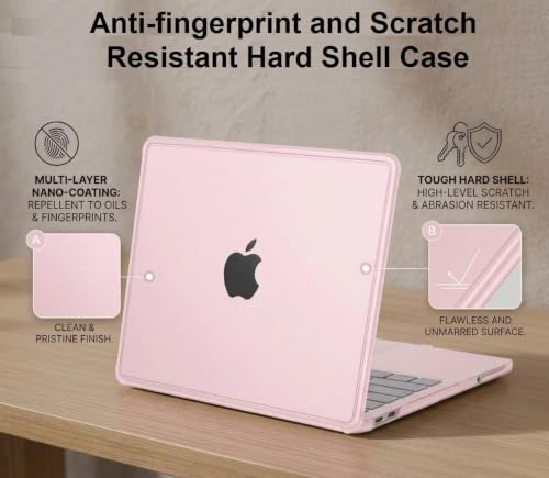 Image of Midkart Case Compatible with MacBook Neo 13 inch Case 2026 Release Model A3404 with A18 Pro Chip Matte Finish Scratches & Fingerprints Resistant Hard Shell Cover with Reinforced Corners, Blush