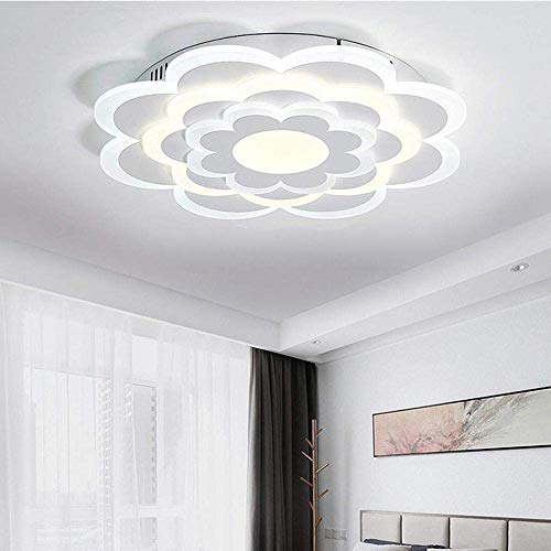 Plafonnier LED en forme de fleur avec télécommande pour salon - 3