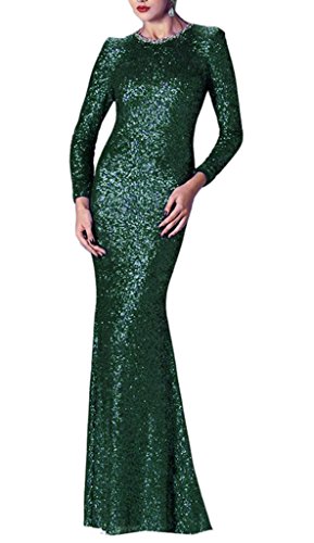 Emmani-Womens-Long-Sleeve-Floor-Length-Bling-Formal-Mother-Dresses-Green-8