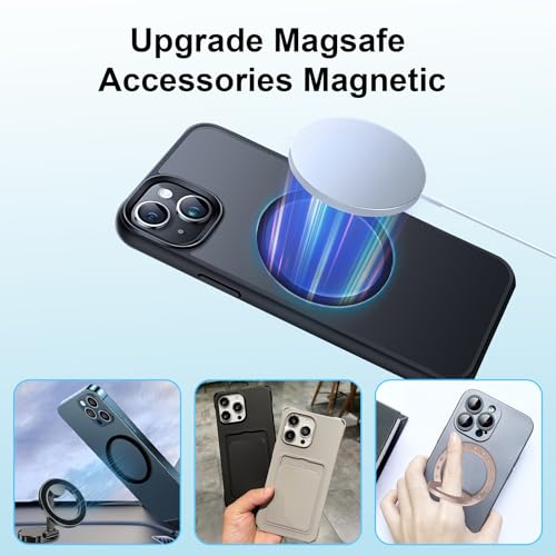 Crymow Adesivo universal de anel de metal (sem ímã) compatível com Magsafe/carregador magnético para